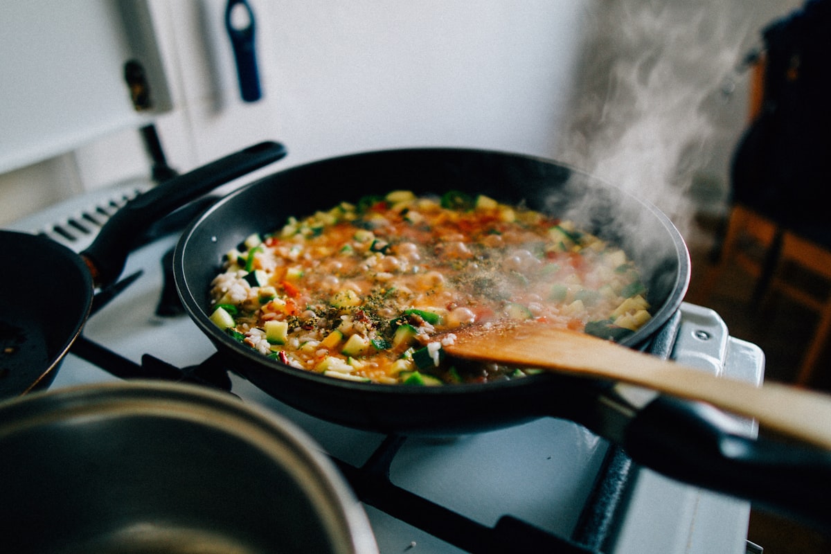 Omelette aux légumes frais
